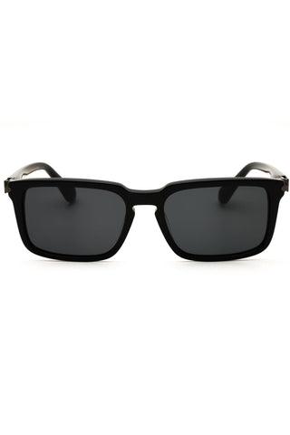 Salvatore Ferragamo SF1110S men's rectangular sunglasses featuring a sleek black acetate frame and dark tinted lenses.