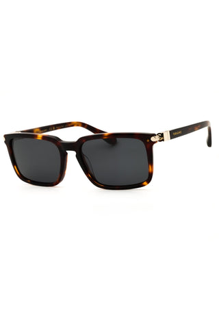 Salvatore Ferragamo SF1110S rectangular men's sunglasses featuring a brown tortoiseshell acetate frame and dark grey lenses.
