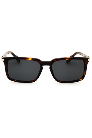 Salvatore Ferragamo SF1110S rectangular men's sunglasses featuring a brown tortoiseshell acetate frame and dark grey lenses.