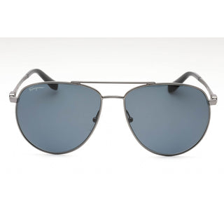 Salvatore Ferragamo SF157S Sunglasses Dark Gunmetal / Blue