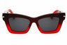 615 - GRADIENT DARK RED TRANSPARENT/Smoke