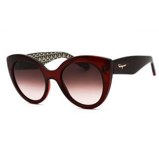 Salvatore Ferragamo SF964S Sunglasses CRYSTAL BURGUNDY/Grey Gradient