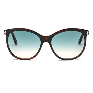 Tom Ford FT0568 Sunglasses Dark Havana / Green Gradient