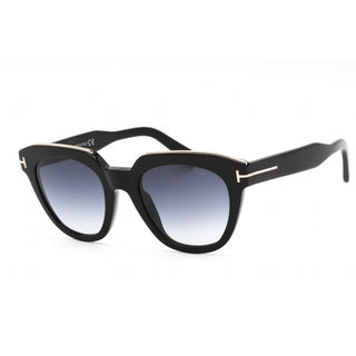 Tom Ford FT0686 Sunglasses shiny black  / gradient blue