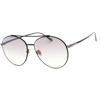 Tom Ford FT0757-D Sunglasses shiny black  / smoke mirror