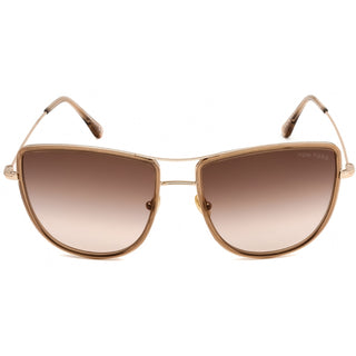 Tom Ford FT0759 Sunglasses Shiny Rose Gold / Gradient Brown