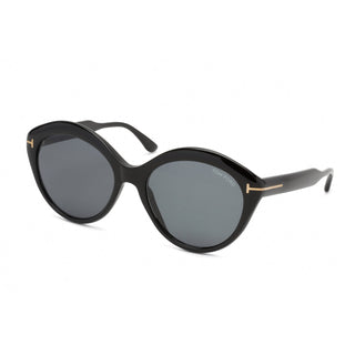 Tom Ford FT0763 Sunglasses shiny black  / smoke