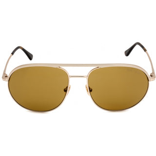 Tom Ford FT0772 Sunglasses Matte Rose Gold / Brown