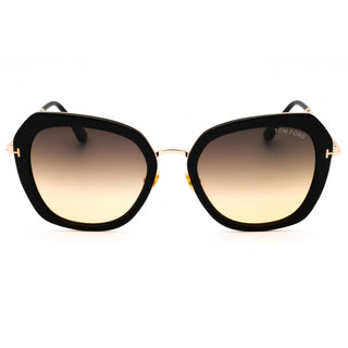 Tom Ford FT0792 Sunglasses shiny black  / gradient smoke