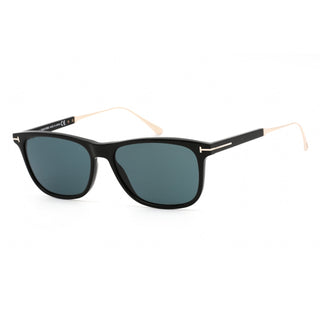 Tom Ford FT0813 Sunglasses shiny black  / blue