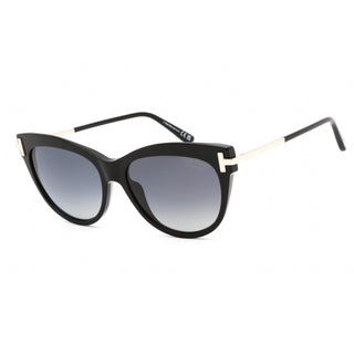 Tom Ford FT0821 Sunglasses Shiny Black / Smoke Polarized