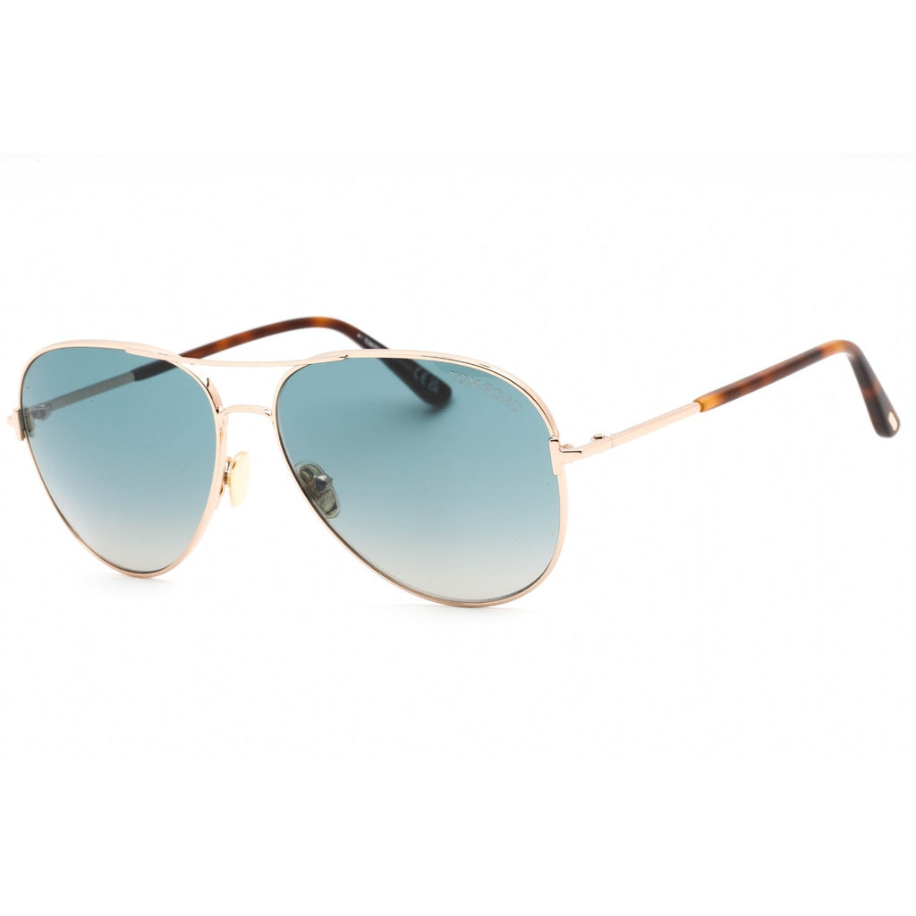 Tom Ford FT0823 Sunglasses Shiny Rose Gold / Gradient Green exclusive ...