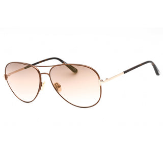 Tom Ford FT0823 Sunglasses shiny dark brown  /  brown mirror