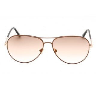 Tom Ford FT0823 Sunglasses shiny dark brown  /  brown mirror