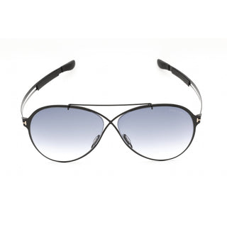 Tom Ford FT0828 Sunglasses shiny black  / gradient smoke