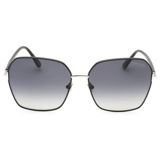 Tom Ford FT0839 Sunglasses shiny black   / smoke polarized