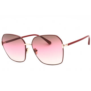 Tom Ford FT0839 Sunglasses shiny bordeaux / gradient brown