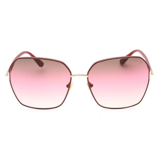 Tom Ford FT0839 Sunglasses shiny bordeaux / gradient brown