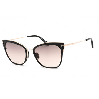 Tom Ford FT0843 Sunglasses Shiny Black / Gradient Brown