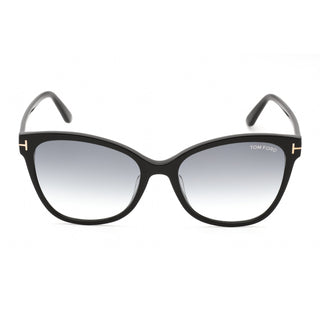 Tom Ford FT0844-F Sunglasses shiny black  / gradient smoke