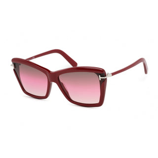 Tom Ford FT0849 Sunglasses Shiny Bordeaux / Gradient Brown
