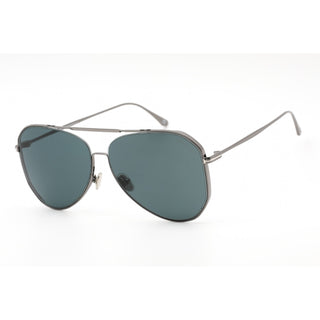 Tom Ford FT0853 Sunglasses Shiny Dark Ruthenium / Dark Teal