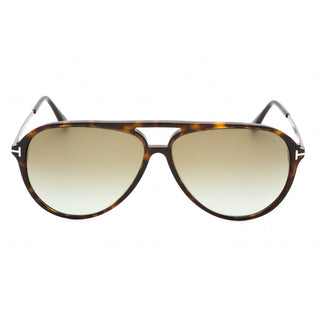 Tom Ford FT0909 Sunglasses dark havana / green mirror