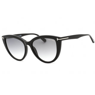 Tom Ford FT0915 Sunglasses shiny black  / gradient smoke