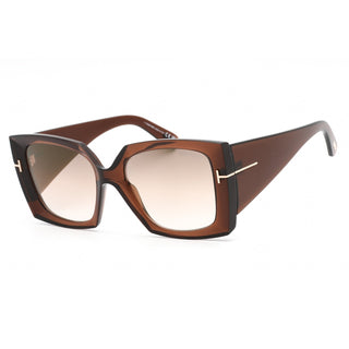 Tom Ford FT0921 Sunglasses Shiny Dark Brown / Brown Mirror