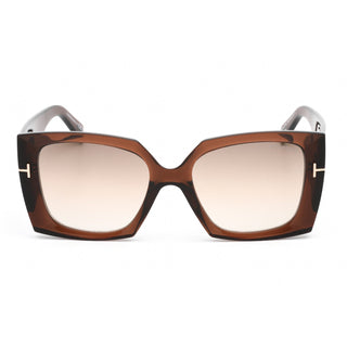 Tom Ford FT0921 Sunglasses Shiny Dark Brown / Brown Mirror