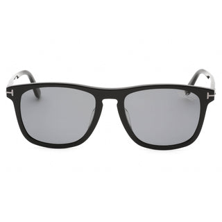 Tom Ford FT0930-F-N Sunglasses shiny black  / smoke polarized