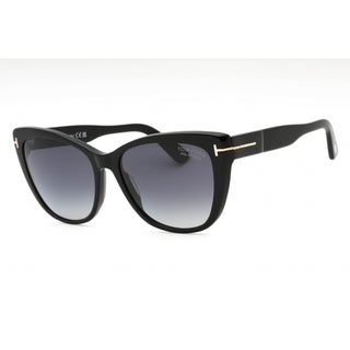 Tom Ford FT0937 Sunglasses shiny black  / smoke polarized