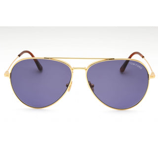 Tom Ford FT0996 Sunglasses shiny deep gold / blue