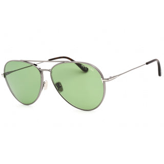 Tom Ford FT0996 Sunglasses shiny gunmetal  / green