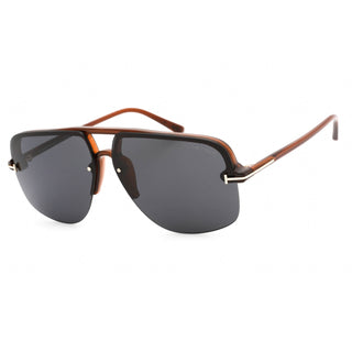 Tom Ford FT1003 Sunglasses shiny light brown / blue