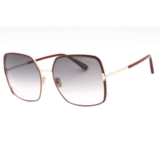 Tom Ford FT1006 Sunglasses shiny bordeaux / gradient blue