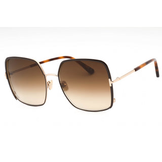 Tom Ford FT1006 Sunglasses shiny dark brown / gradient brown