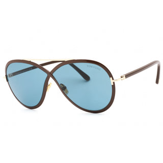 Tom Ford FT1007 Sunglasses Shiny Dark Brown / Blue