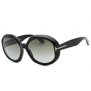 Tom Ford FT1011 Sunglasses shiny black  / gradient smoke