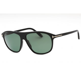 Tom Ford FT1027 Sunglasses shiny black  / green polarized