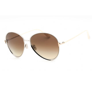 Tom Ford FT1028 Sunglasses Shiny Palladium / Brown Mirror