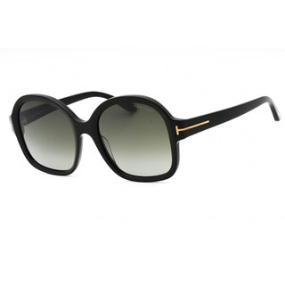 Tom Ford FT1034 Sunglasses shiny black  / gradient smoke