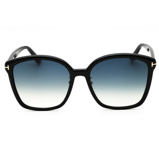 Tom Ford FT1054-K Sunglasses shiny black  / gradient smoke