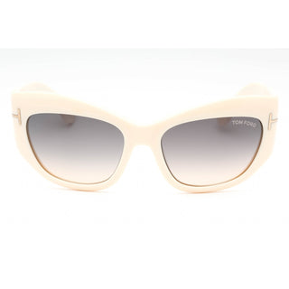 Tom Ford FT1065 Sunglasses ivory  / gradient smoke