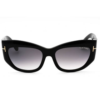 Tom Ford FT1065 Sunglasses shiny black  / gradient smoke