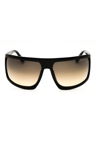 Tom Ford FT1066 oversized black sunglasses with a bold propionate frame and brown gradient lenses.