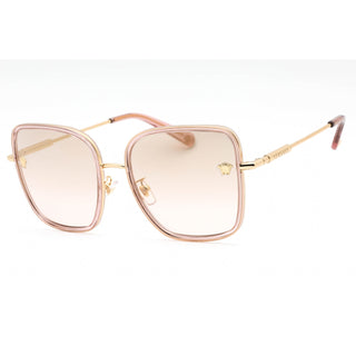 Versace 0VE2247D Sunglasses Transparent Pink / Light Brown Mirror Grad Gold