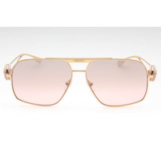 Versace 0VE2269 Sunglasses Gold / Light Pink With Silver Tone Mirror