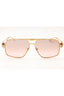 10027E - Gold / Light Pink With Silver Tone Mirror