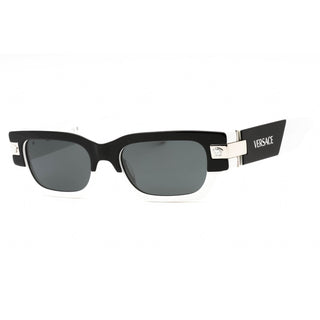 Versace 0VE4465 Sunglasses Black/White/Dark Grey